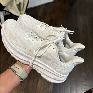 Hoka Women's All-White Athletic Shoes